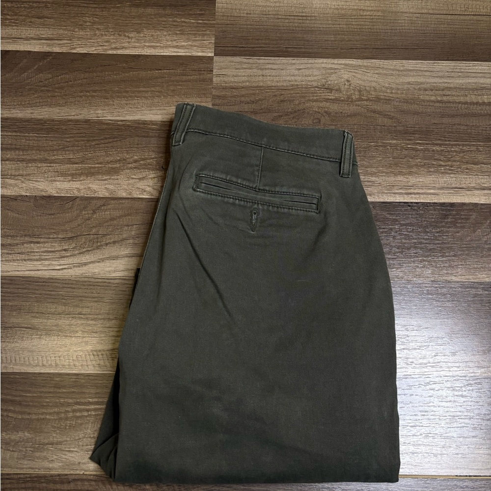 VTG Sonoma Olive Stretch Cotton Chino Men's Straight Leg Casual Pants